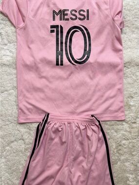 Kids Pink #10 - Messi Inter Miami soccer kit